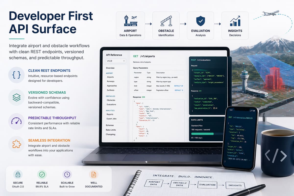 Developer console showing a CurvAero API response